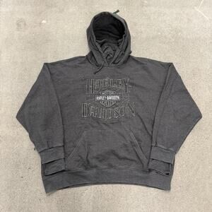 Vintage Y2K Harley Davidson Hoodie Size 2XL